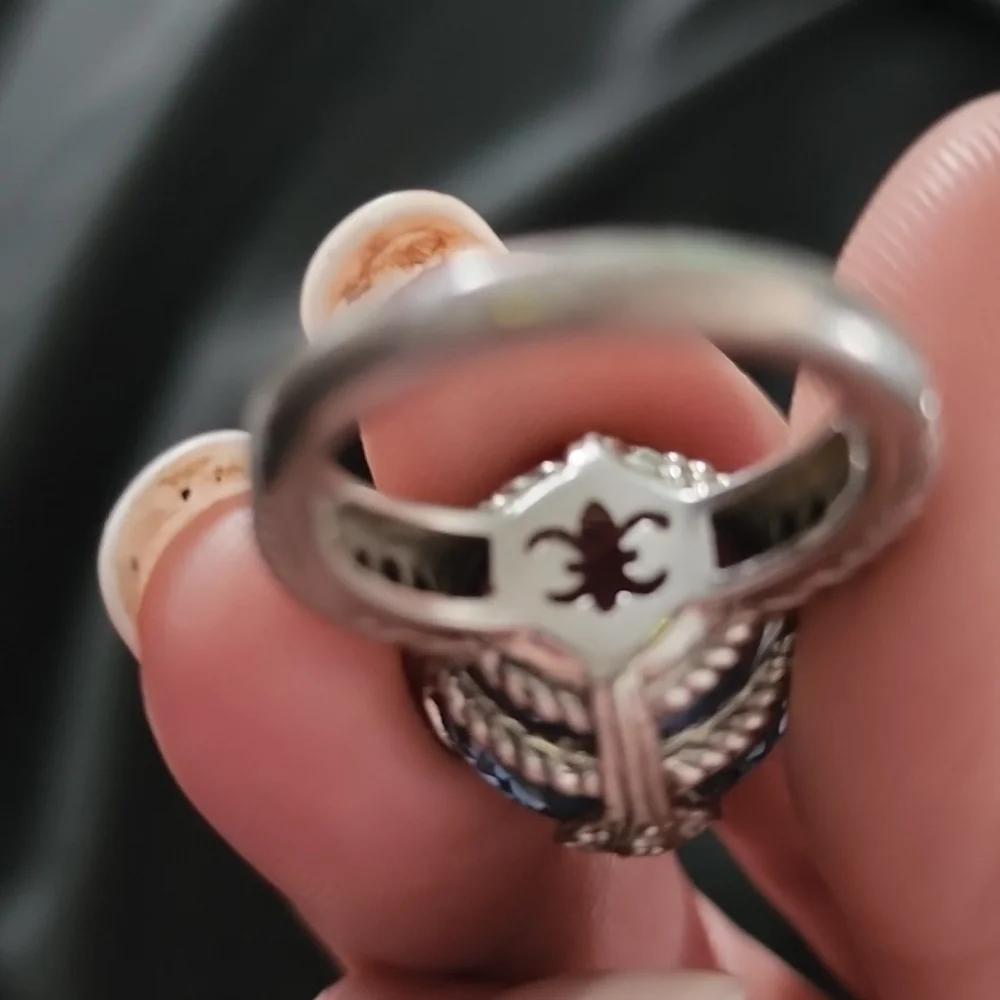 Judith ripka huge aqua ring. - Picture 3 of 5
